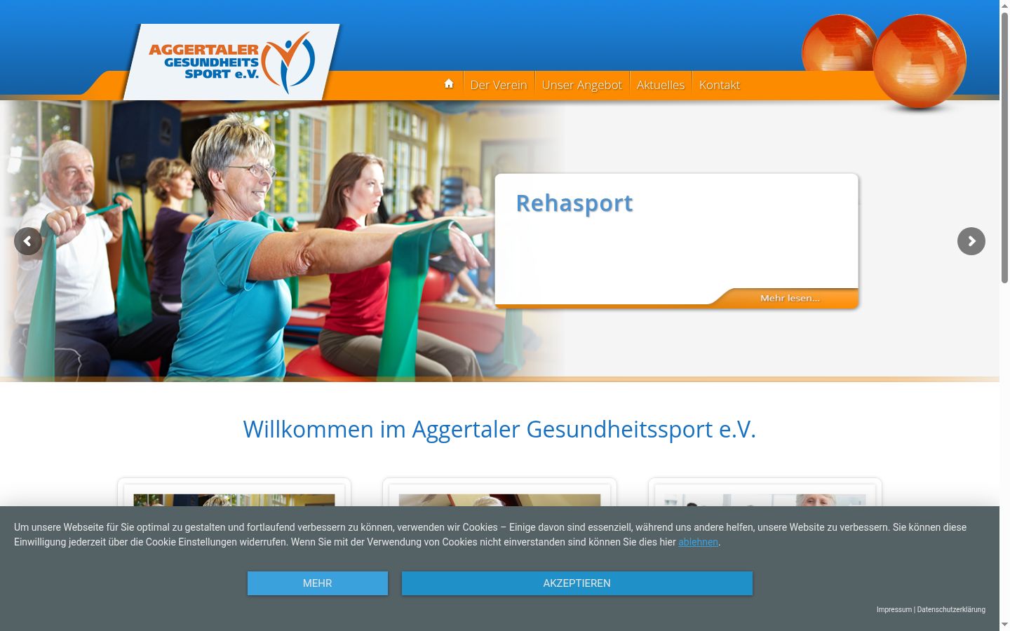 Screenshot des Einwilligungsbanners vor jeglicher Interaktion