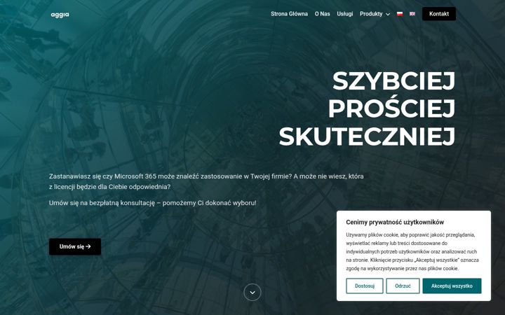 Screenshot von aggia.pl