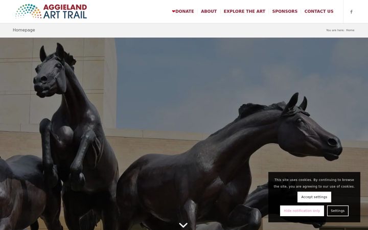 Screenshot von aggielandarttrail.com