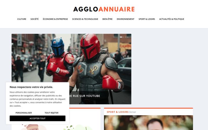 Captură de ecran a aggloannuaire.com