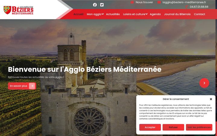 Screenshot von agglobeziers.fr