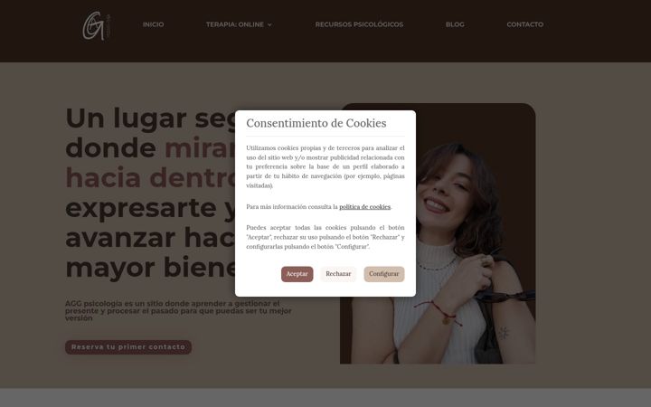 Screenshot of aggpsicologia.com