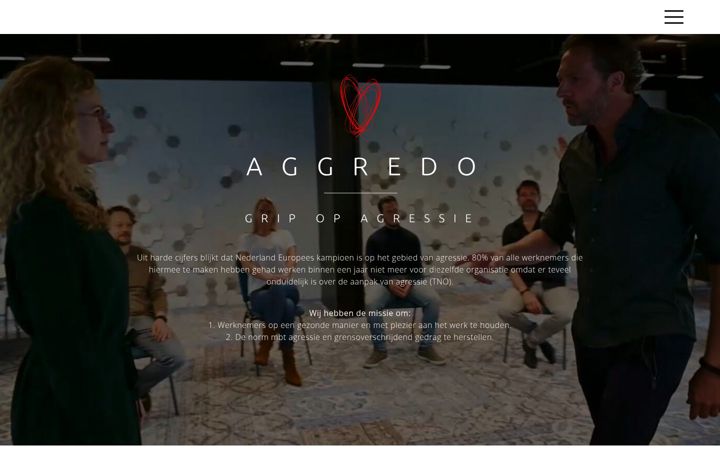 Screenshot von aggredo.nl