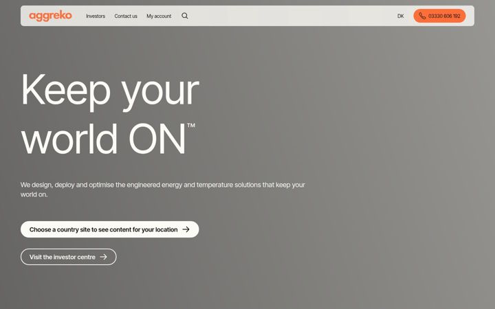 Screenshot of aggreko.com