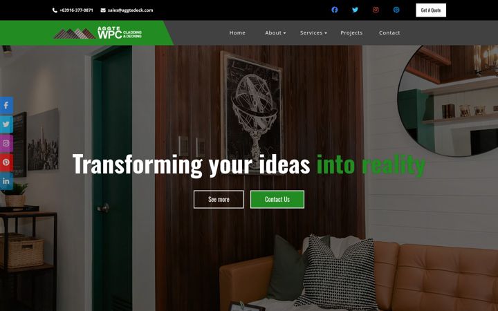 Screenshot of aggtedeck.com