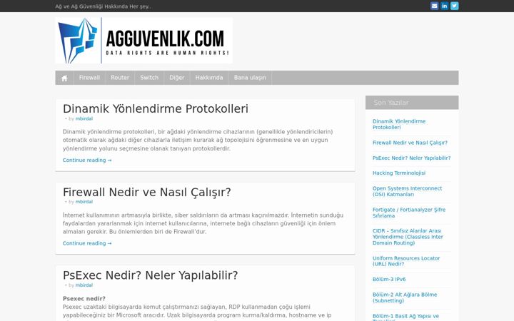 Screenshot of agguvenlik.com