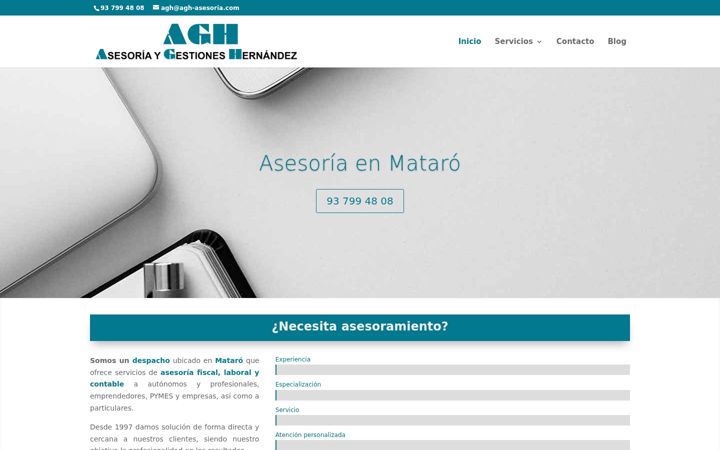 Screenshot of agh-asesoria.com