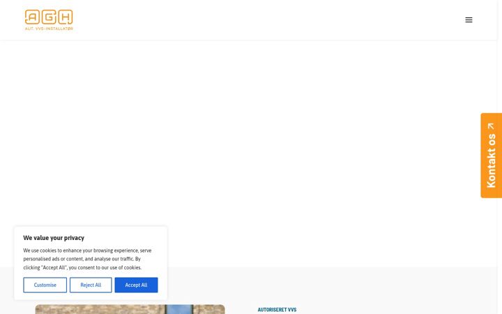 Screenshot of agh-vvs.dk