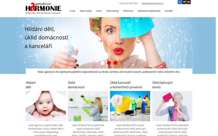 Snímek obrazovky agharmonie.cz