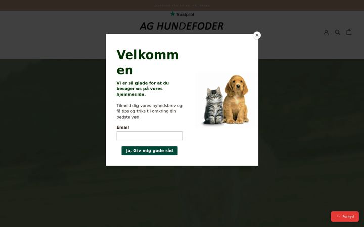 Screenshot ta' aghundefoder.dk