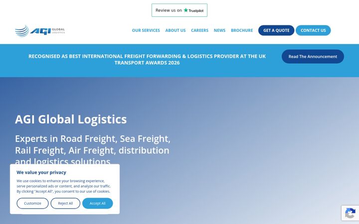 Screenshot of agi.global