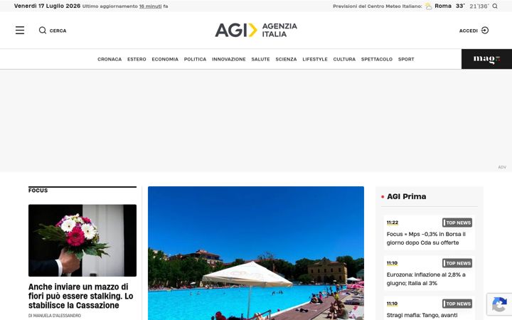 Screenshot stránky agi.it