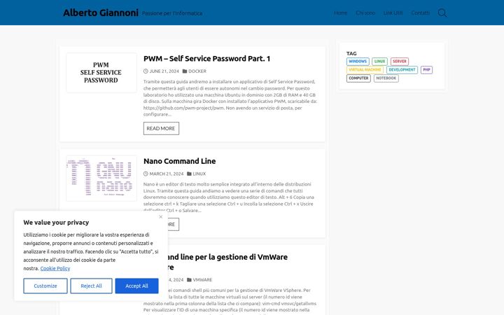 Screenshot of agiannoni.com