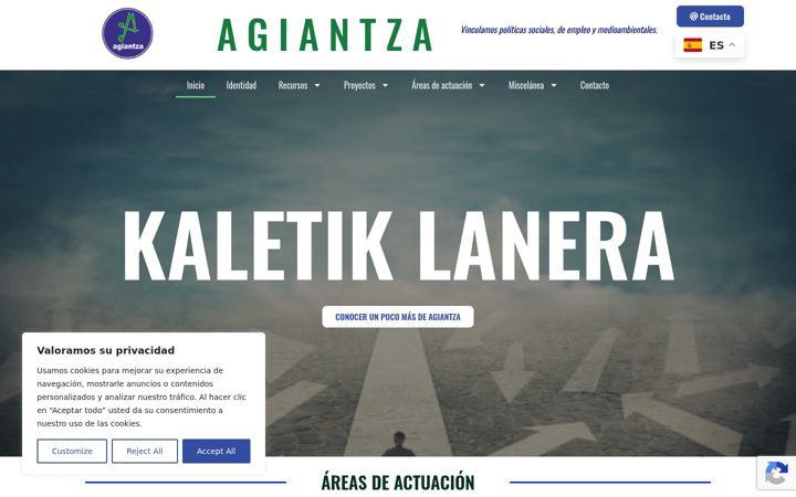 Screenshot of agiantza.org