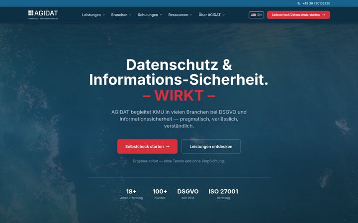 Screenshot of agidat.de