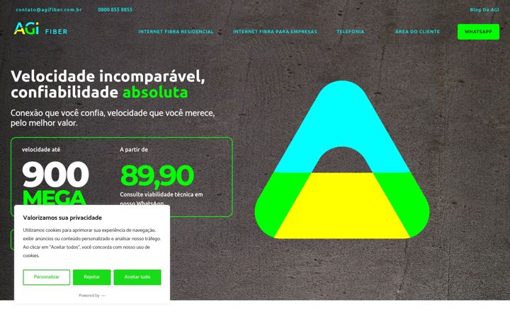 Snímek obrazovky agifiber.com.br