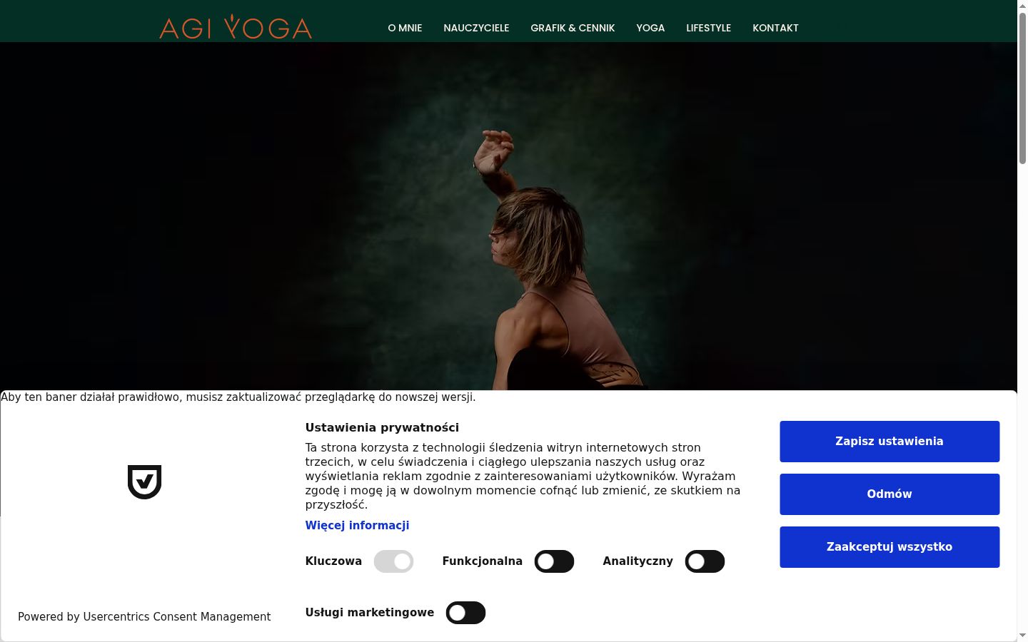 Screenshot tal-banner tal-kunsens muri qabel kwalunkwe interazzjoni