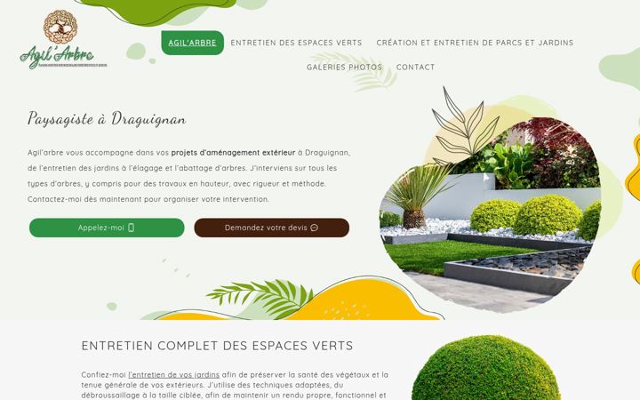 Screenshot of agilarbre.fr