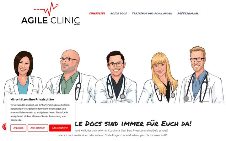 Screenshot of agile-clinic.de