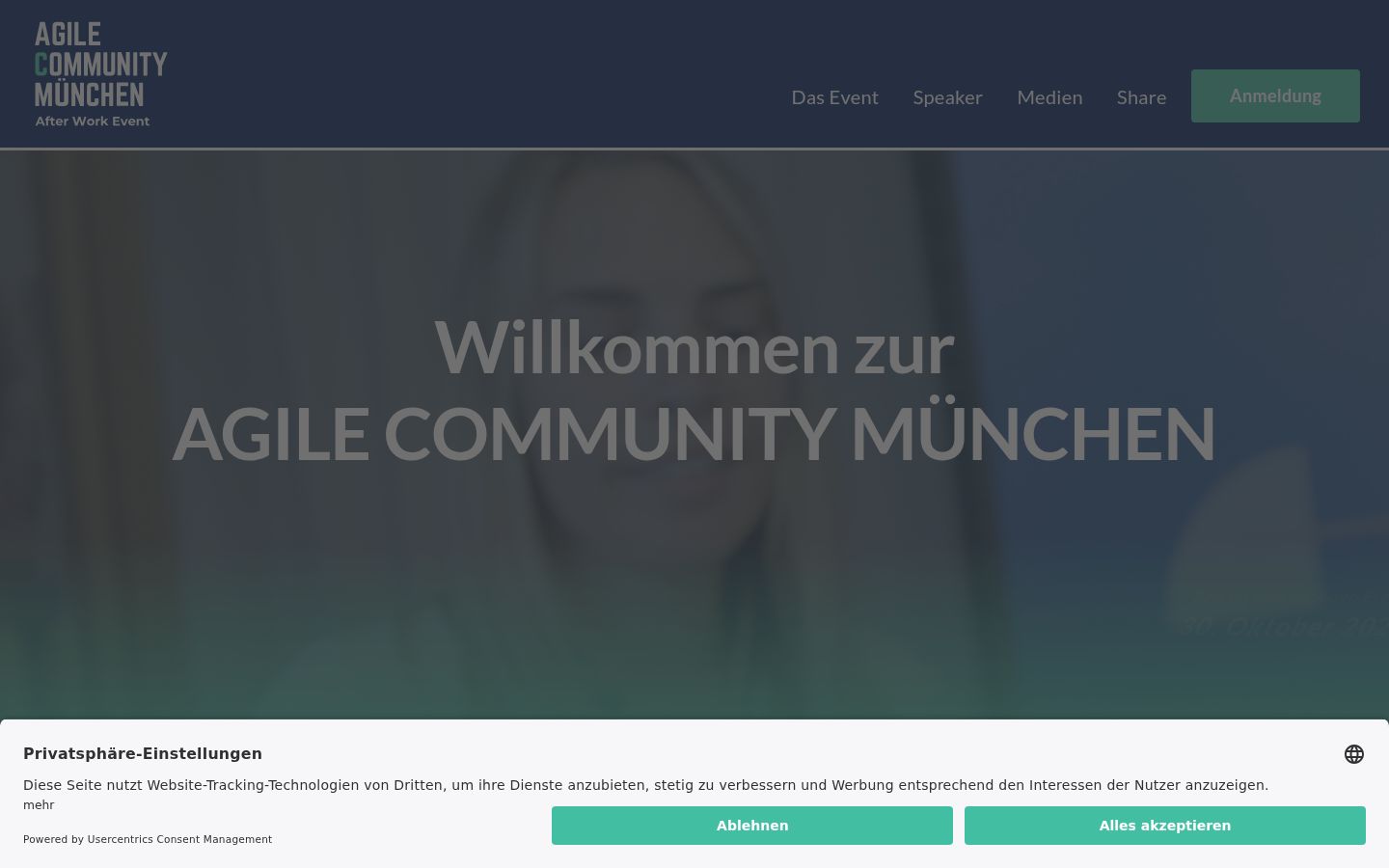 Screenshot tal-banner tal-kunsens muri qabel kwalunkwe interazzjoni