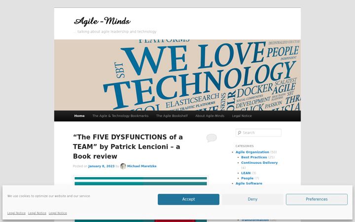 Snímek obrazovky agile-minds.com
