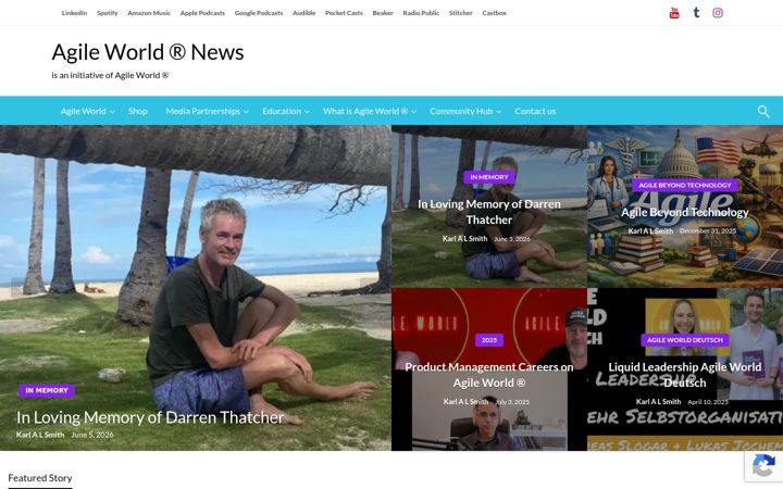 Screenshot of agile-world.news