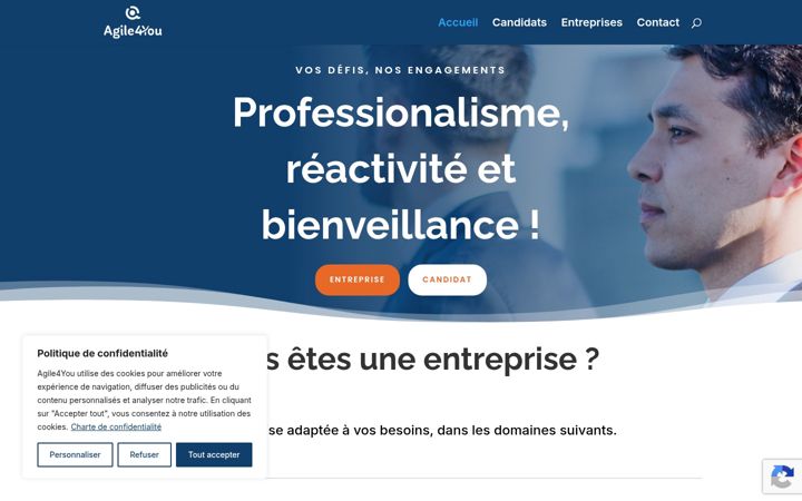 Screenshot of agile4you.fr