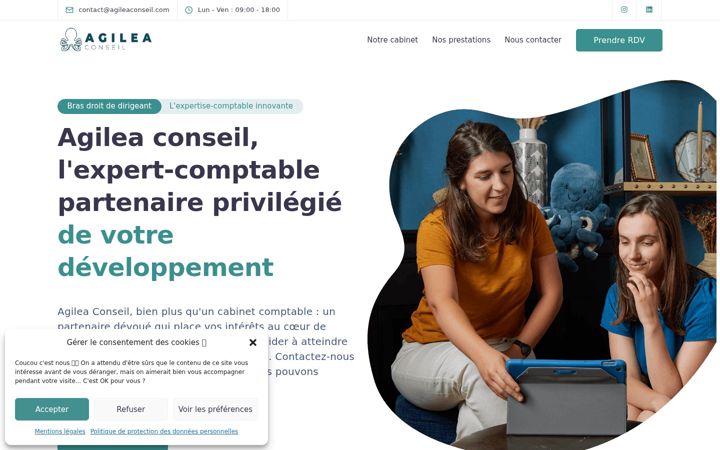 Screenshot of agileaconseil.com