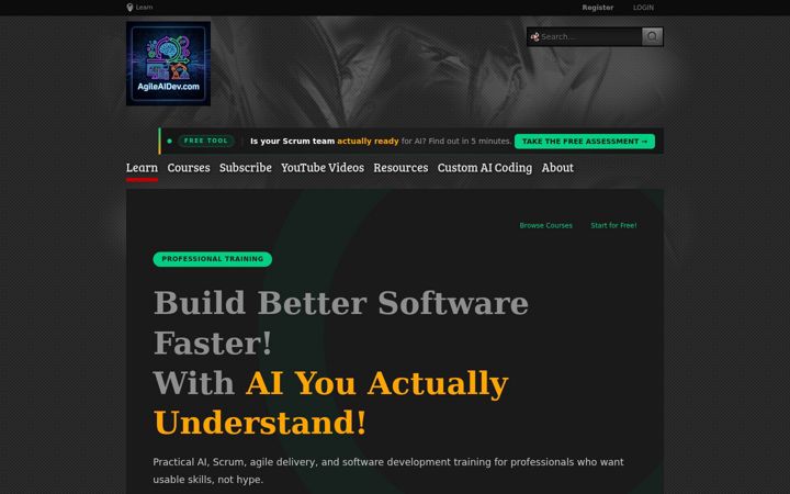 Screenshot of agileaidev.com