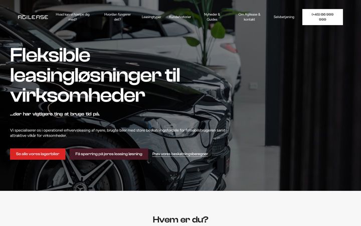 Képernyőkép: agilease.dk