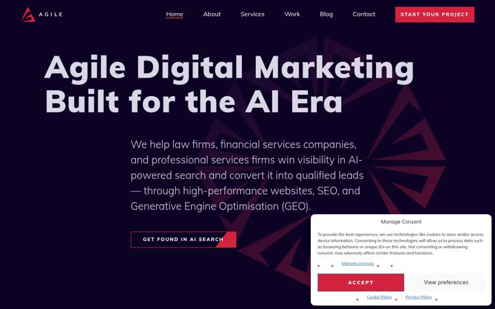 Screenshot of agiledigitalagency.com