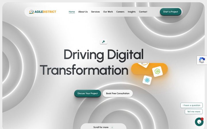 Screenshot του agiledistrict.com