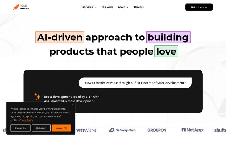 Screenshot of agileengine.com