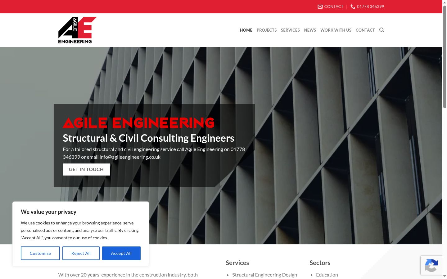 Screenshot of the consent banner shown before any interaction