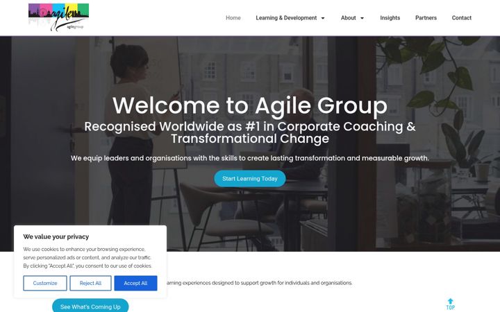 Screenshot of agilegroup.co.uk
