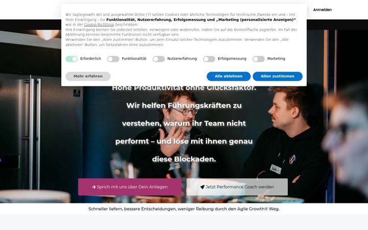 Ekrano kopija agilegrowth.de