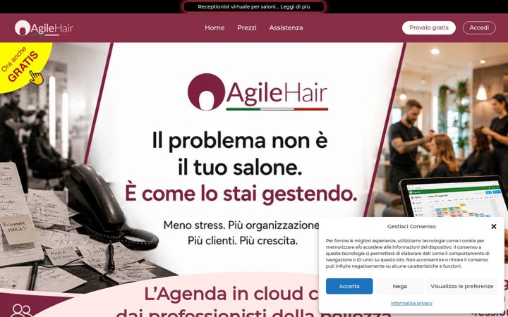 Screenshot of agilehair.it