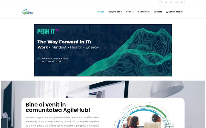Ekrano kopija agilehub.ro
