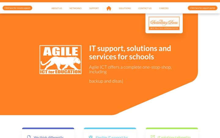 Screenshot of agileict.co.uk