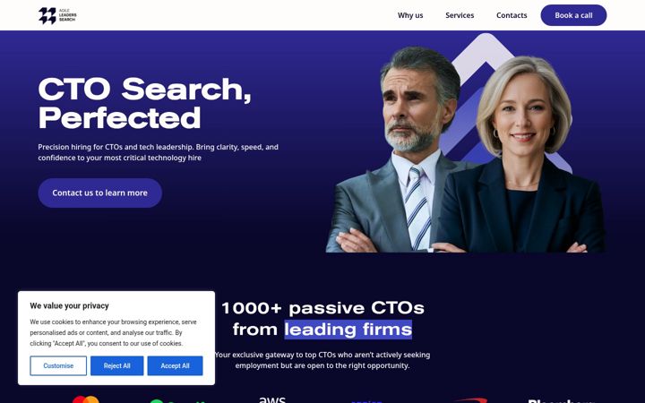 Screenshot of agileleaderssearch.com