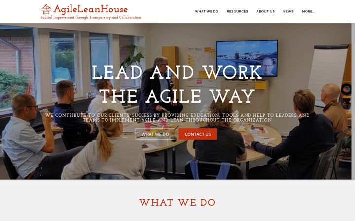 Screenshot of agileleanhouse.com