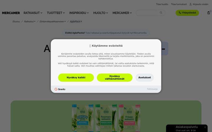 Skärmbild av agilepack.fi