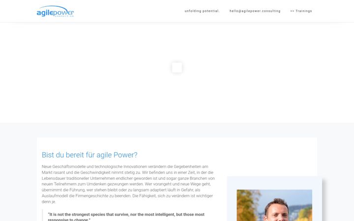 Snímek obrazovky agilepower.consulting