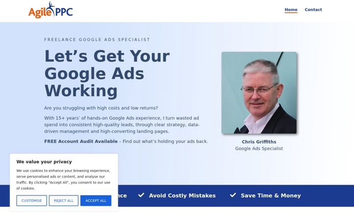 Screenshot of agileppc.co.uk