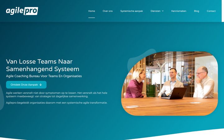 Screenshot of agilepro.nl