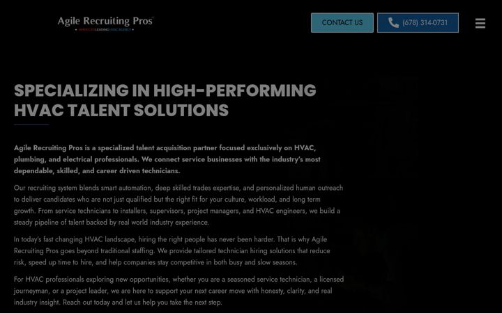 Zrzut ekranu agilerecruitingpros.com