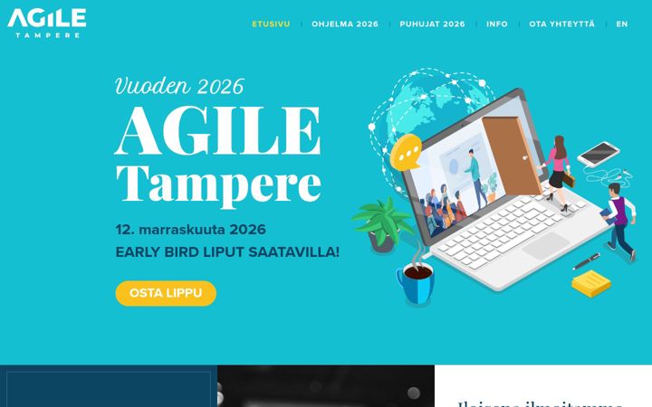 Screenshot ta' agiletampere.fi