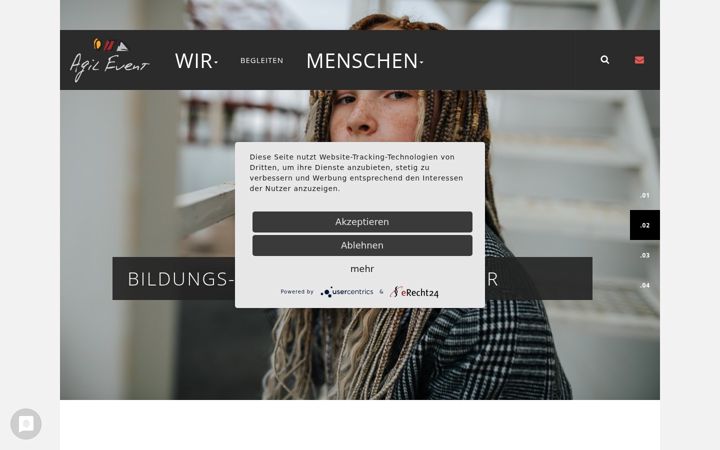 Screenshot of agilevent.de