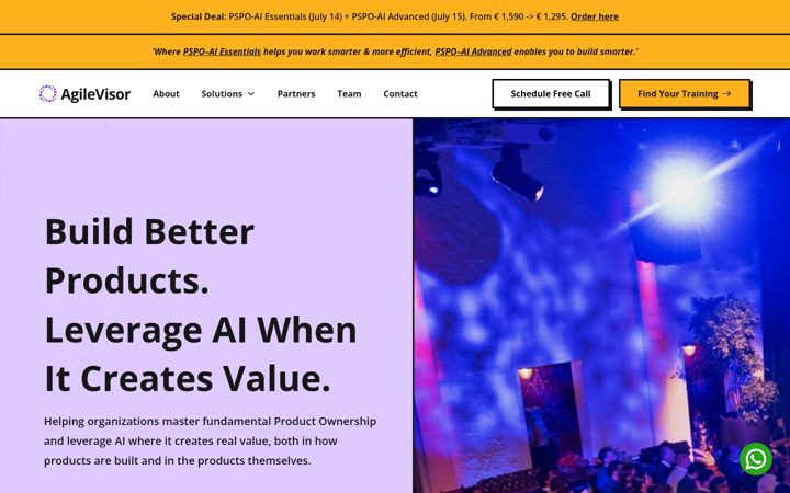 Screenshot of agilevisor.com