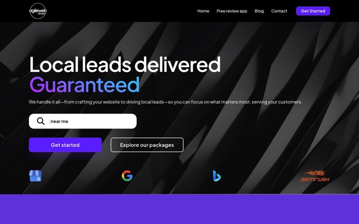 Screenshot of agilewebdesigns.co.uk